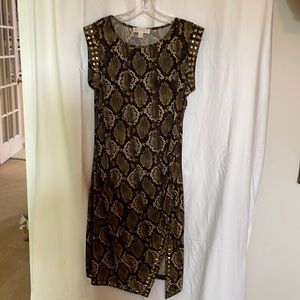 Snake skin print dress